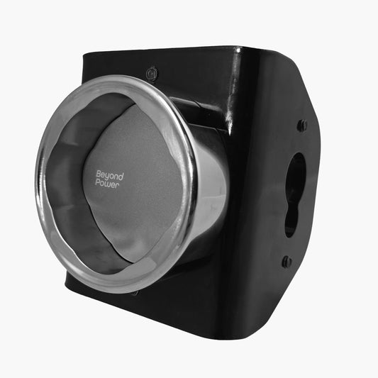 QuickMount Bracket for VOLTRA I – front view mounted on 1-inch power rack