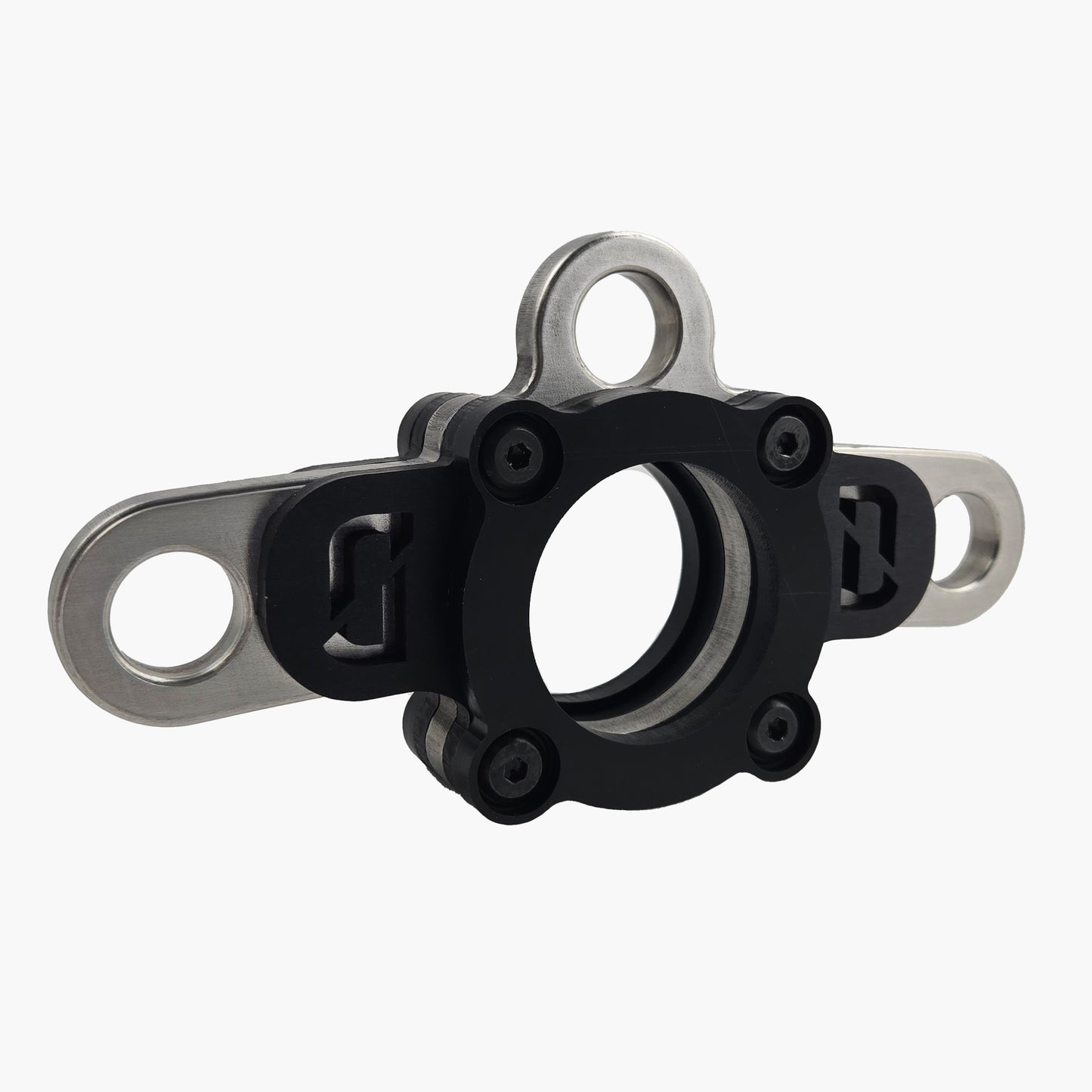 Front view of Tiny Bar showing multiple selector holes for D-handle attachments