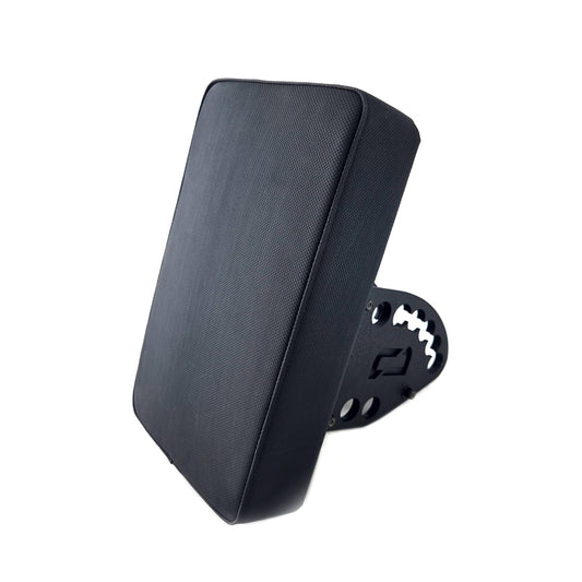 A black Thresher Pad, a rectangular steel weight lifting bench accessory with adjustable angles for various exercises.