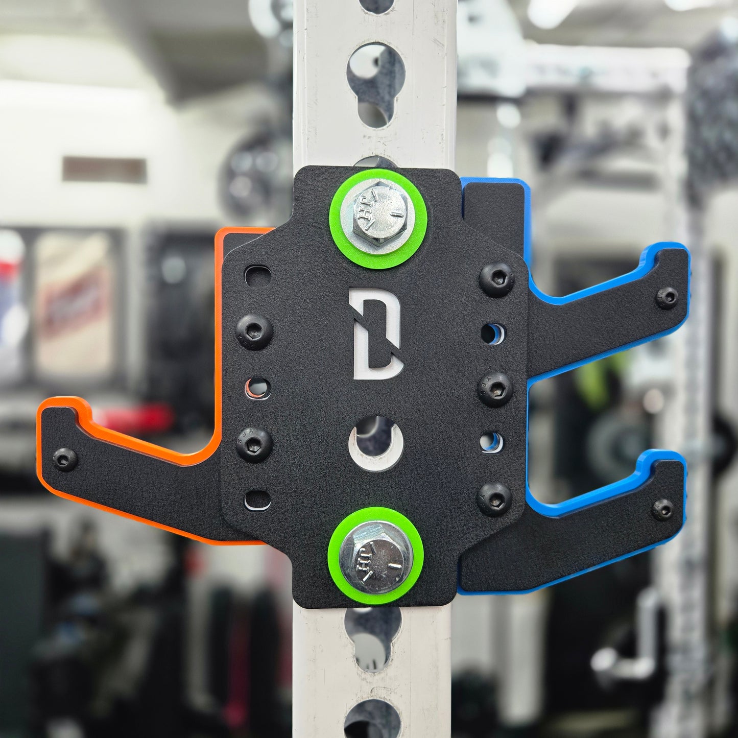 Close-up of DualDock’s protective liner and powder-coated steel construction