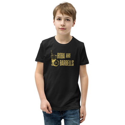 Boba and Barbells Youth Short Sleeve T-Shirt