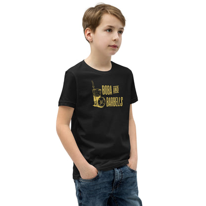 Boba and Barbells Youth Short Sleeve T-Shirt